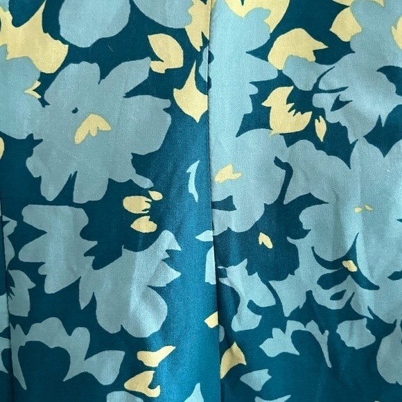 Pendleton Petite Turquoise Yellow White Floral Sleeveless A Line Dress Size 10 - Picture 4 of 12
